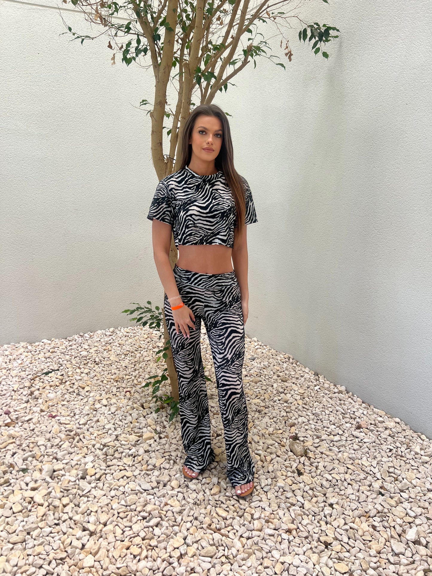 Mykonos - Cropped tee and pants Co-ord